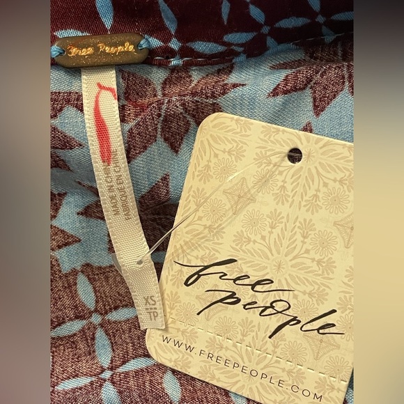 Free People 💎 Miki Dress Mini V-Neck Front-Tie Closure Waist Cut Out Size XS NWT - Picture 8 of 16